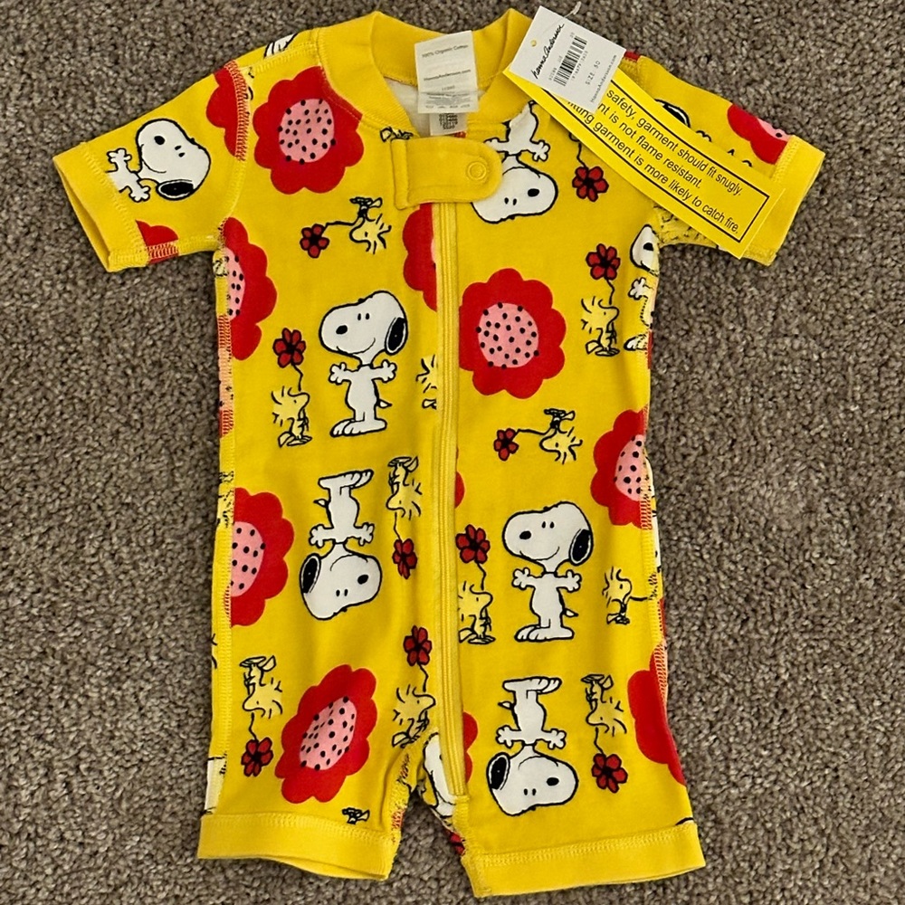 NWT Hanna Andersson Snoopy Romper